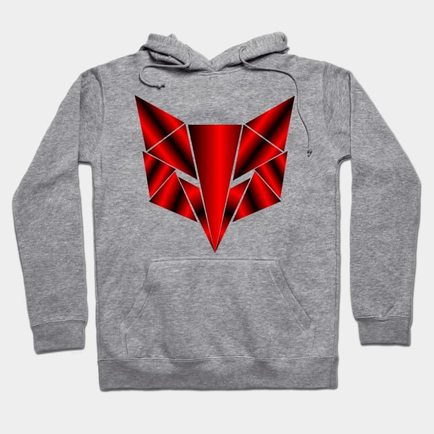 geometric animal, metallic fox of triangles Hoodie by SAMUEL FORMAS